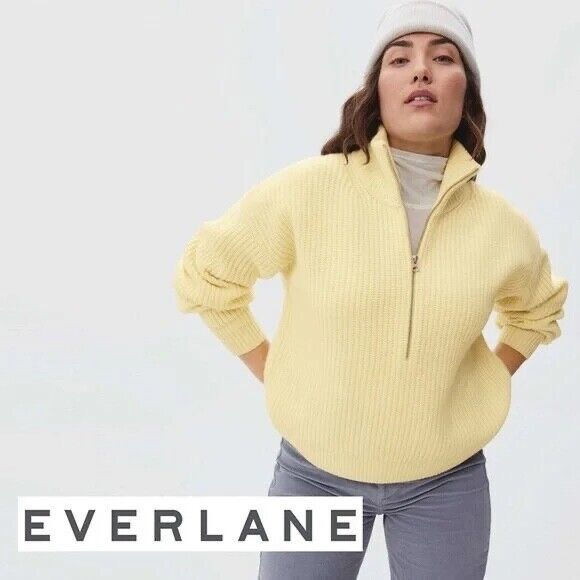 Everlane Sweaters - Everlane felted merino wool half zip sweater